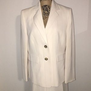 | Kasper | Cream Striped Suit Set